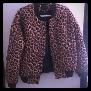 Leopard bomber jacket